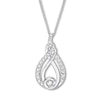 Thumbnail Image 1 of Previously Owned Diamond Necklace 1/5 ct tw 10K White Gold 19&quot;