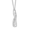 Thumbnail Image 2 of Previously Owned Diamond Necklace 1/5 ct tw 10K White Gold 19&quot;
