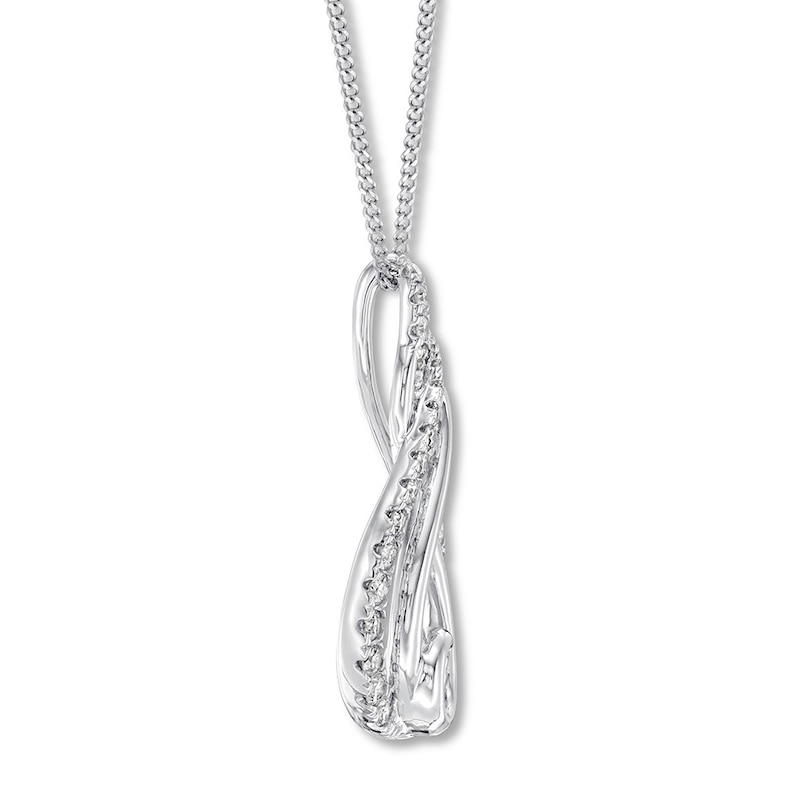 Main Image 2 of Previously Owned Diamond Necklace 1/5 ct tw 10K White Gold 19&quot;