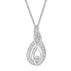 Thumbnail Image 3 of Previously Owned Diamond Necklace 1/5 ct tw 10K White Gold 19&quot;