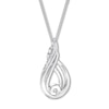 Thumbnail Image 4 of Previously Owned Diamond Necklace 1/5 ct tw 10K White Gold 19&quot;