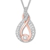 Thumbnail Image 0 of Previously Owned Diamond Necklace 1/6 ct tw Sterling Silver & 10K Rose Gold 19"