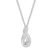 Thumbnail Image 3 of Previously Owned Diamond Necklace 1/10 ct tw Sterling Silver 19"