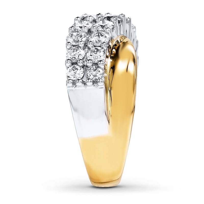 Main Image 3 of Previously Owned Diamond Anniversary Band 1-1/2 ct tw Round-cut 14K Two-Tone Gold