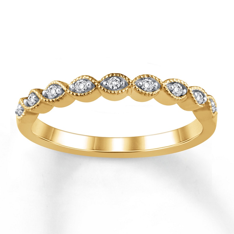 Main Image 1 of Previously Owned Diamond Wedding Band 1/15 ct tw Round-cut 10K Yellow Gold