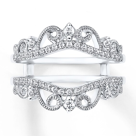 Previously Owned Diamond Enhancer Ring 1/3 ct tw Round-cut 14K White Gold