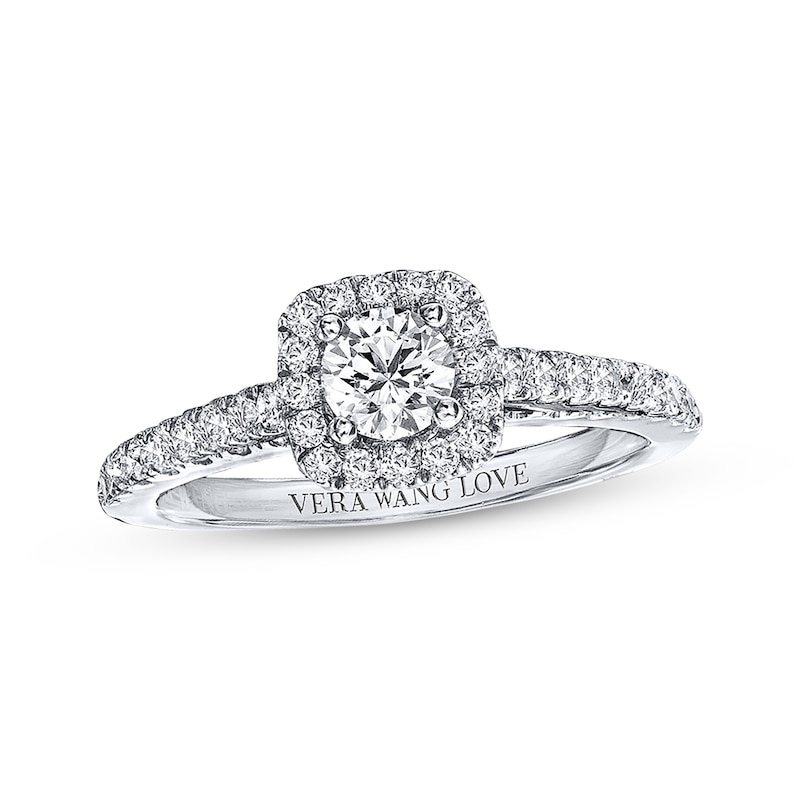Main Image 1 of Previously Owned Diamond Ring 3/4 ct tw Round-cut Diamonds 14K White Gold