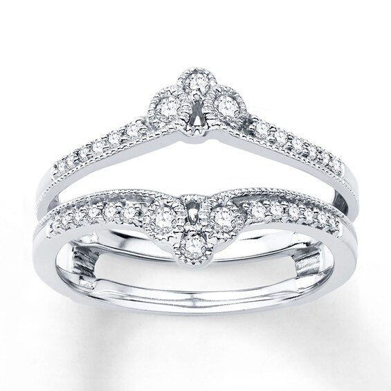 Previously Owned Diamond Enhancer Ring 1/4 ct tw Round-cut 10K White Gold