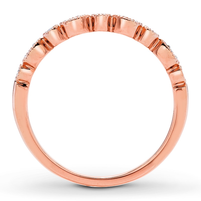 Main Image 2 of Previously Owned Diamond Wedding Band 1/15 ct tw Round-cut 10K Rose Gold
