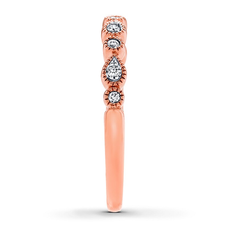 Main Image 3 of Previously Owned Diamond Wedding Band 1/15 ct tw Round-cut 10K Rose Gold