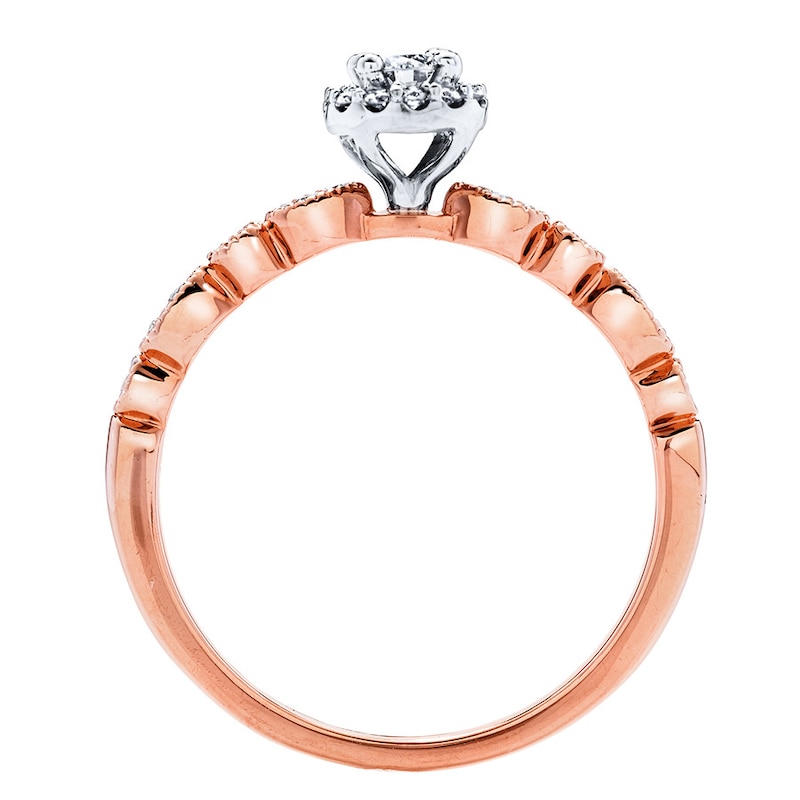 Main Image 2 of Previously Owned Diamond Ring 1/4 ct tw Round-cut 10K Two-Tone Gold