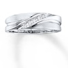 Thumbnail Image 1 of Previously Owned Men's Diamond Wedding Band 1/15 ct tw Round-cut 10K White Gold