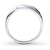 Thumbnail Image 2 of Previously Owned Men's Diamond Wedding Band 1/15 ct tw Round-cut 10K White Gold