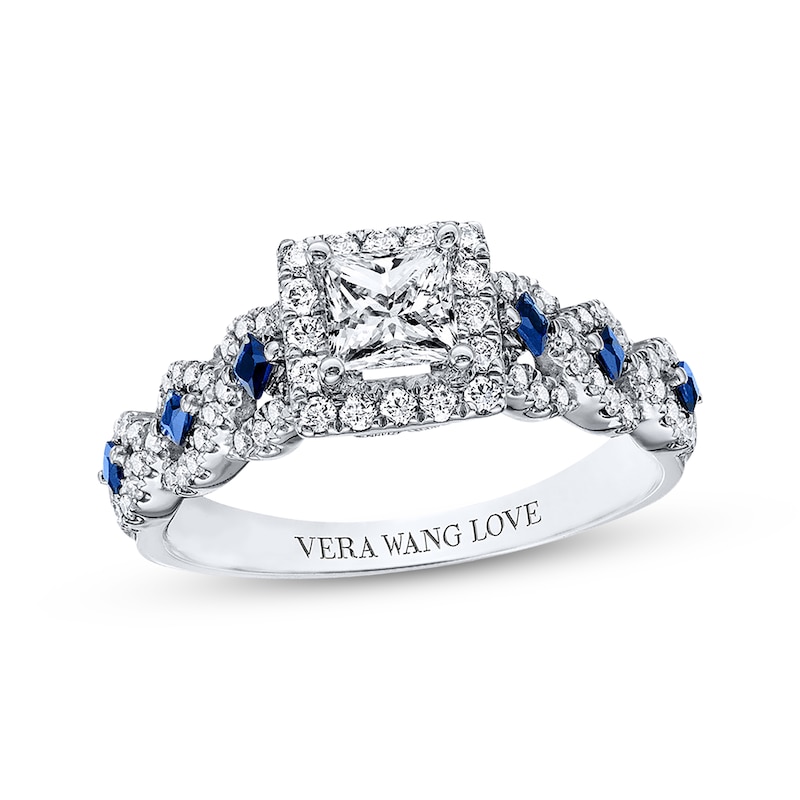 Main Image 1 of Previously Owned Diamond Ring 1 ct tw Princess/Round-cut Diamonds 14K White Gold