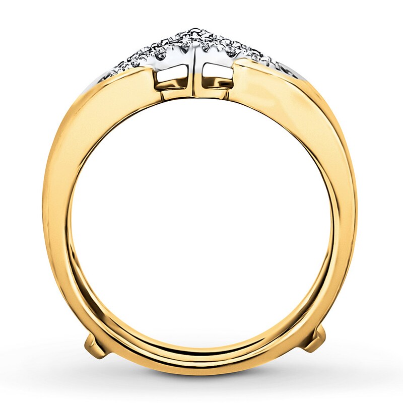 Main Image 2 of Previously Owned Diamond Enhancer Ring 3/8 ct tw Round-cut 14K Two-Tone Gold