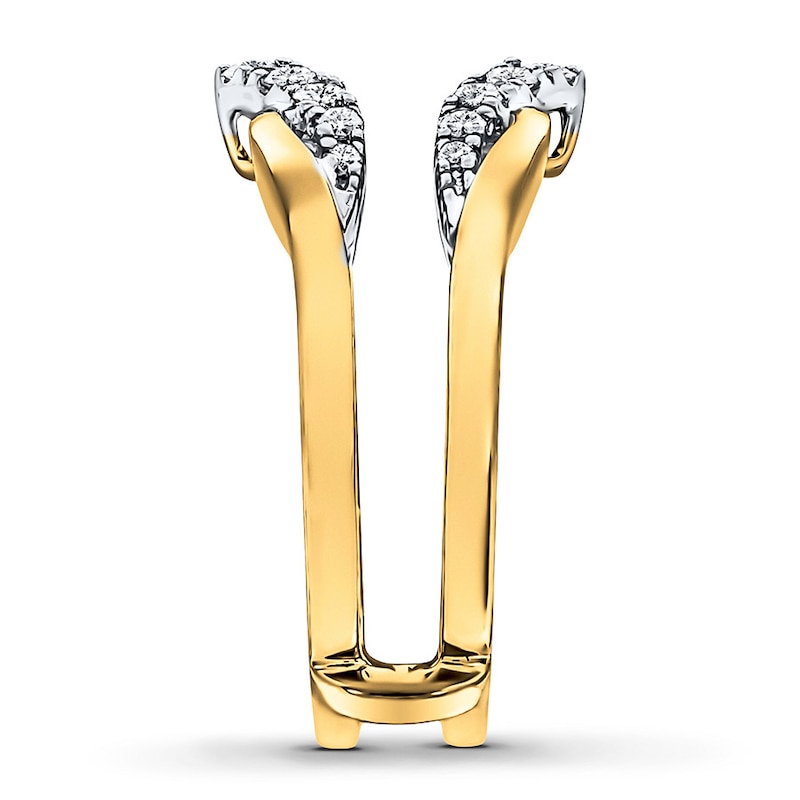 Main Image 3 of Previously Owned Diamond Enhancer Ring 3/8 ct tw Round-cut 14K Two-Tone Gold