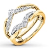 Thumbnail Image 4 of Previously Owned Diamond Enhancer Ring 3/8 ct tw Round-cut 14K Two-Tone Gold