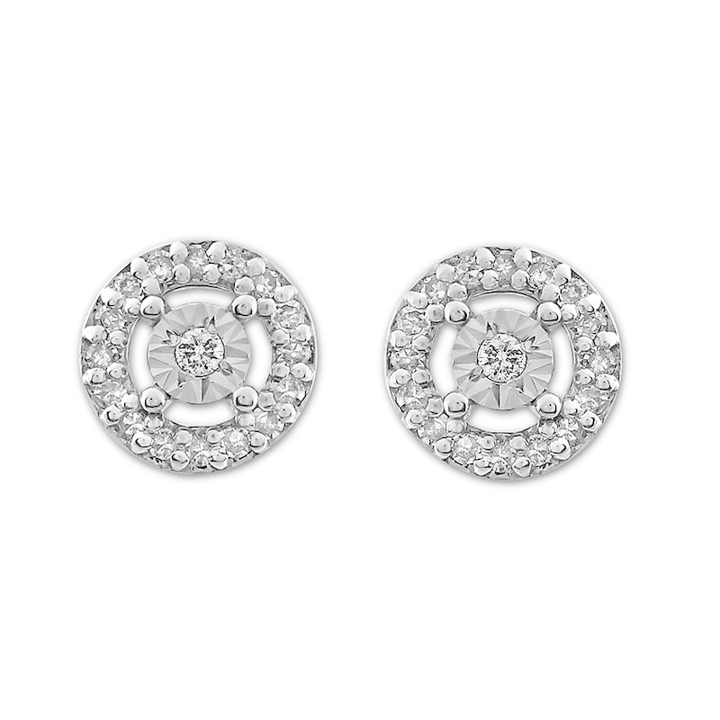 Main Image 2 of Previously Owned Diamond Earrings 1/10 ct tw 10K White Gold