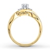 Thumbnail Image 2 of Previously Owned Three-Stone Diamond Engagement Ring 3/8 ct tw Round-cut 14K Yellow Gold