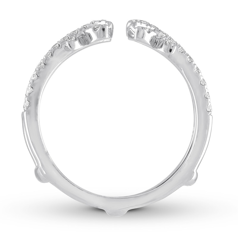 Main Image 2 of Previously Owned Diamond Enhancer Ring 1/2 ct tw Round-cut 14K White Gold Size 7
