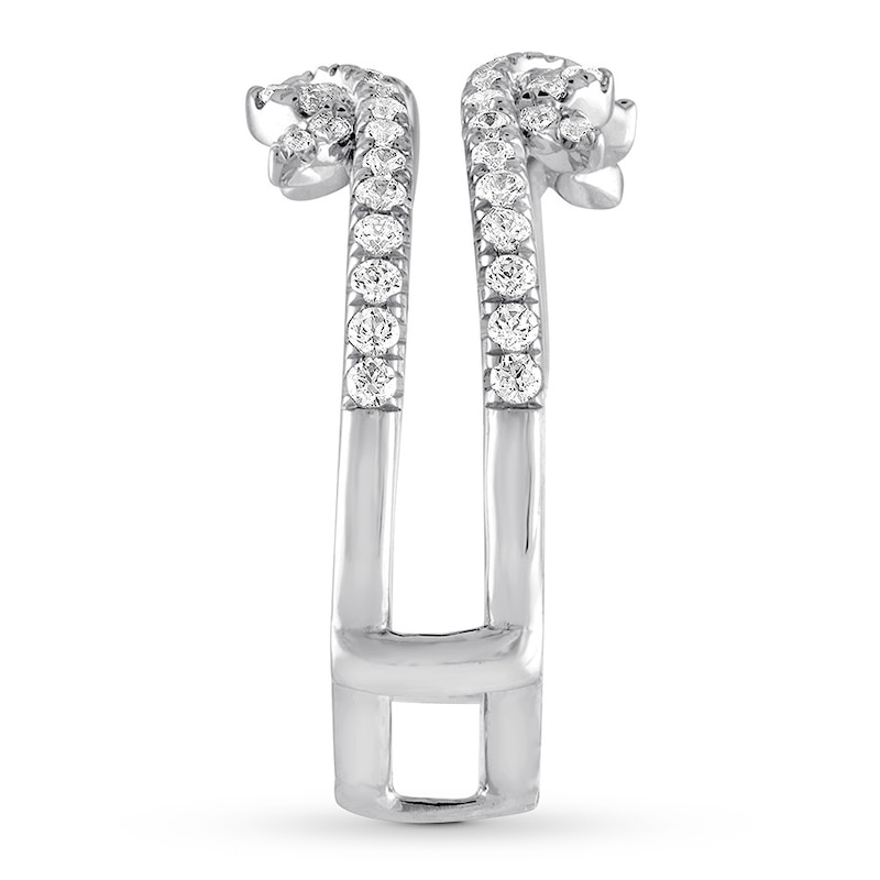 Main Image 3 of Previously Owned Diamond Enhancer Ring 1/2 ct tw Round-cut 14K White Gold Size 7