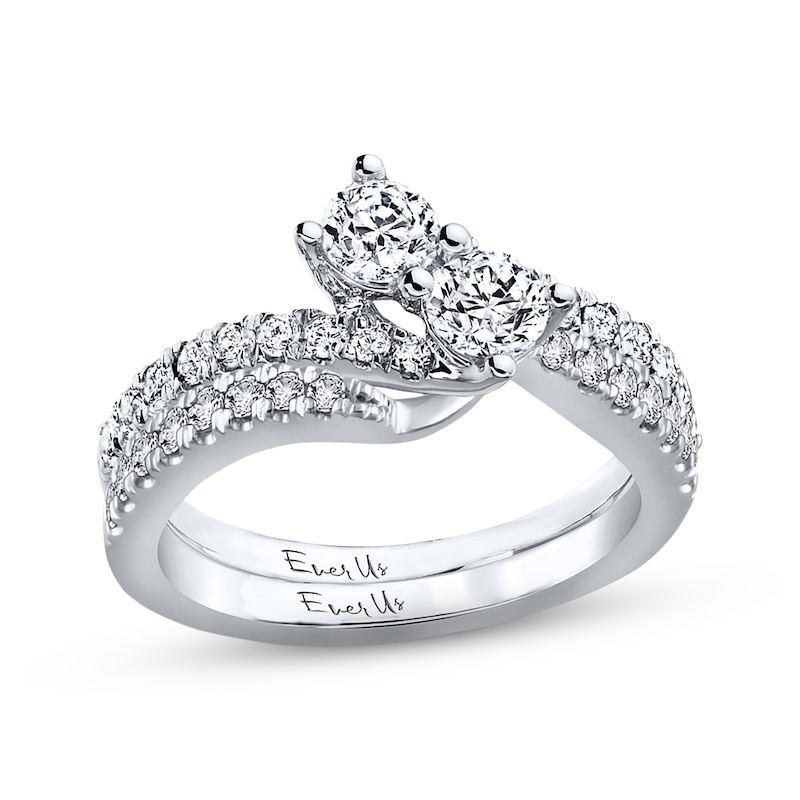 Main Image 3 of Previously Owned Ever Us Diamond Wedding Band 1/5 ct tw Round-cut 14K White Gold