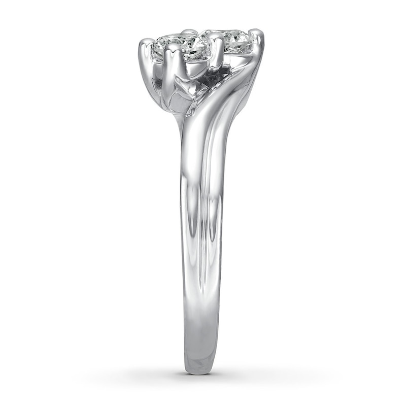 Main Image 3 of Previously Owned Ever Us Two-Stone Diamond Anniversary Ring 5/8 ct tw Round-cut 14K White Gold