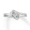 Thumbnail Image 4 of Previously Owned Ever Us Two-Stone Diamond Anniversary Ring 5/8 ct tw Round-cut 14K White Gold