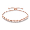 Thumbnail Image 1 of Previously Owned Diamond Bolo Bracelet 1/2 ct tw Round-cut 10K Rose Gold 9.5"