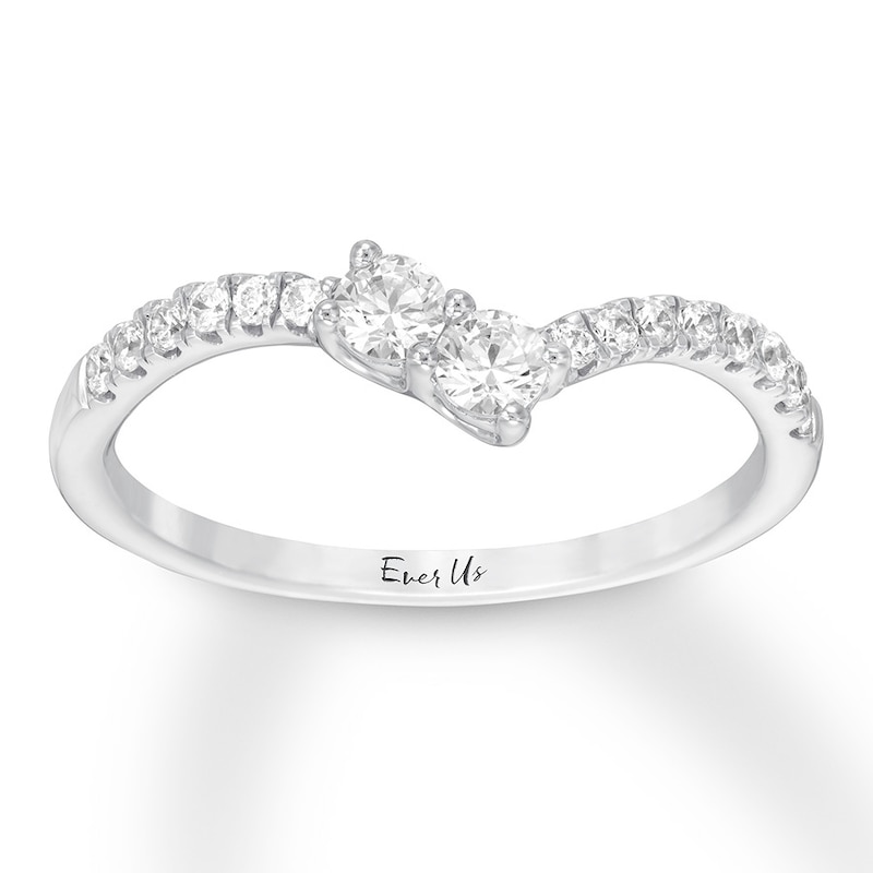 Main Image 1 of Previously Owned Ever Us Diamond Ring 1/6 ct tw 10K White Gold