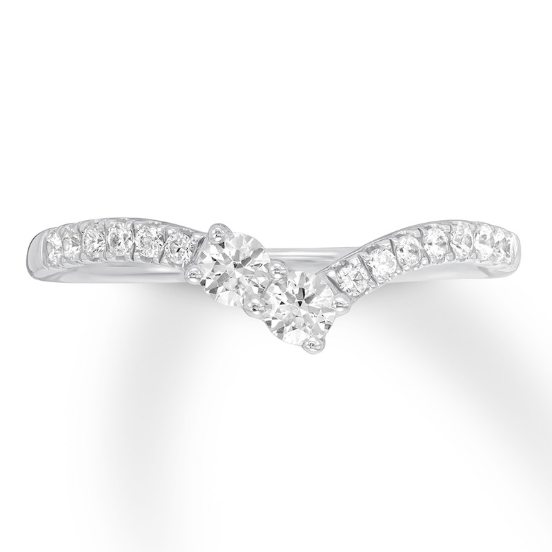 Main Image 4 of Previously Owned Ever Us Diamond Ring 1/6 ct tw 10K White Gold