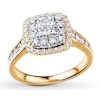 Thumbnail Image 1 of Previously Owned Diamond Engagement Ring 3/4 ct tw Princess & Round-cut 14K Two-Tone Gold
