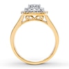 Thumbnail Image 2 of Previously Owned Diamond Engagement Ring 3/4 ct tw Princess & Round-cut 14K Two-Tone Gold