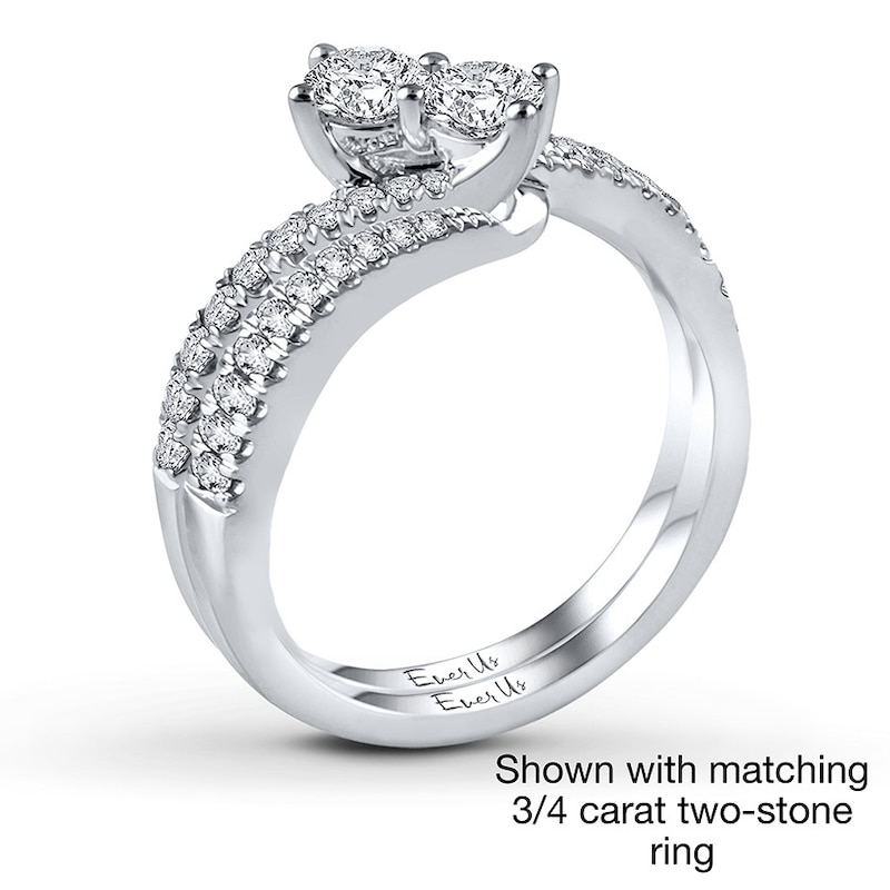 Main Image 3 of Previously Owned Ever Us Diamond Band 1/8 ct tw Round-cut 14K White Gold