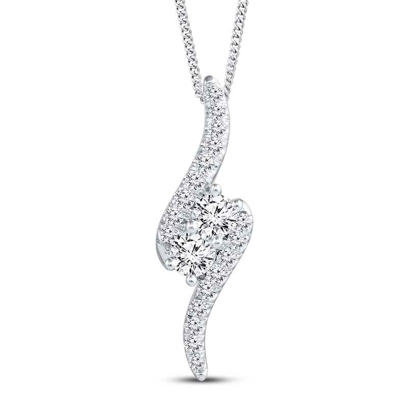 Main Image 1 of Previously Owned Ever Us Diamond Necklace 1 cttw 14K White Gold