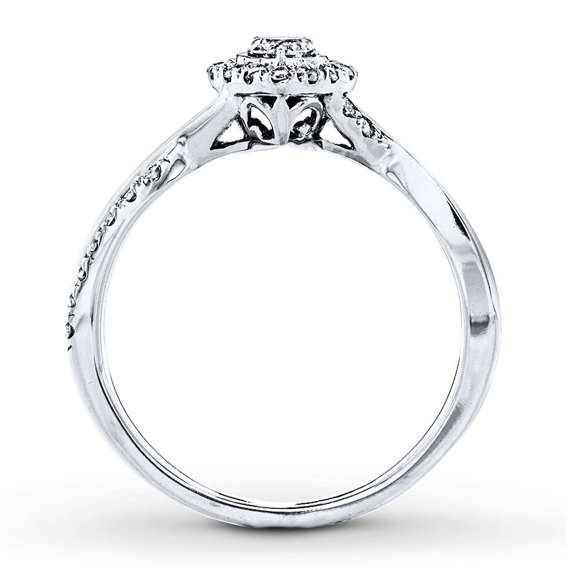 Main Image 2 of Previously Owned Diamond Ring 3/8 ct tw Round-cut 14K White Gold