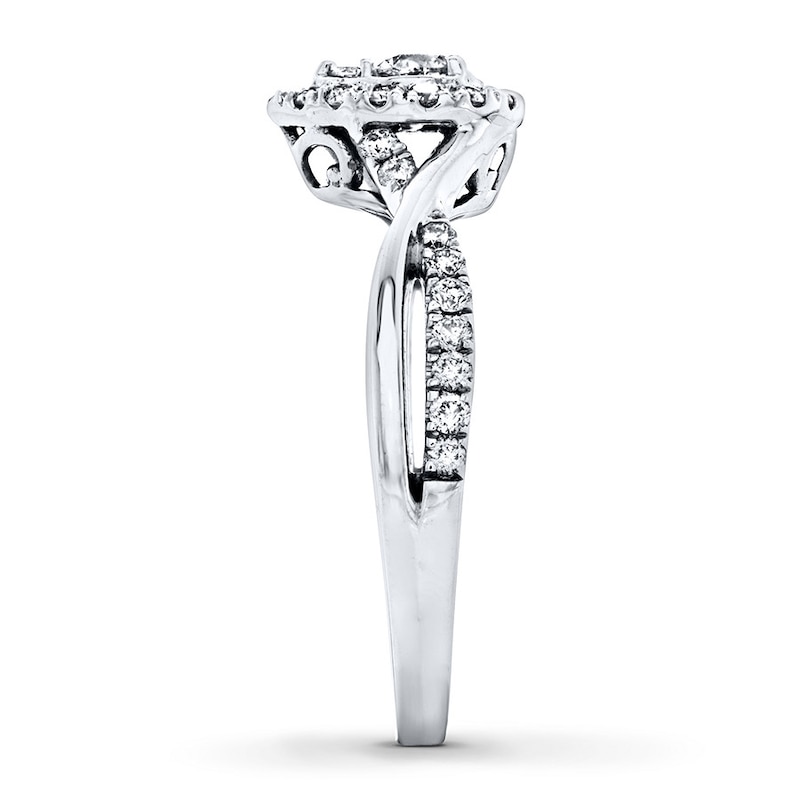 Main Image 3 of Previously Owned Diamond Ring 3/8 ct tw Round-cut 14K White Gold