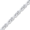 Thumbnail Image 1 of Previously Owned Diamond Infinity Bracelet 1/8 ct tw Round-cut Sterling Silver 7.5&quot;