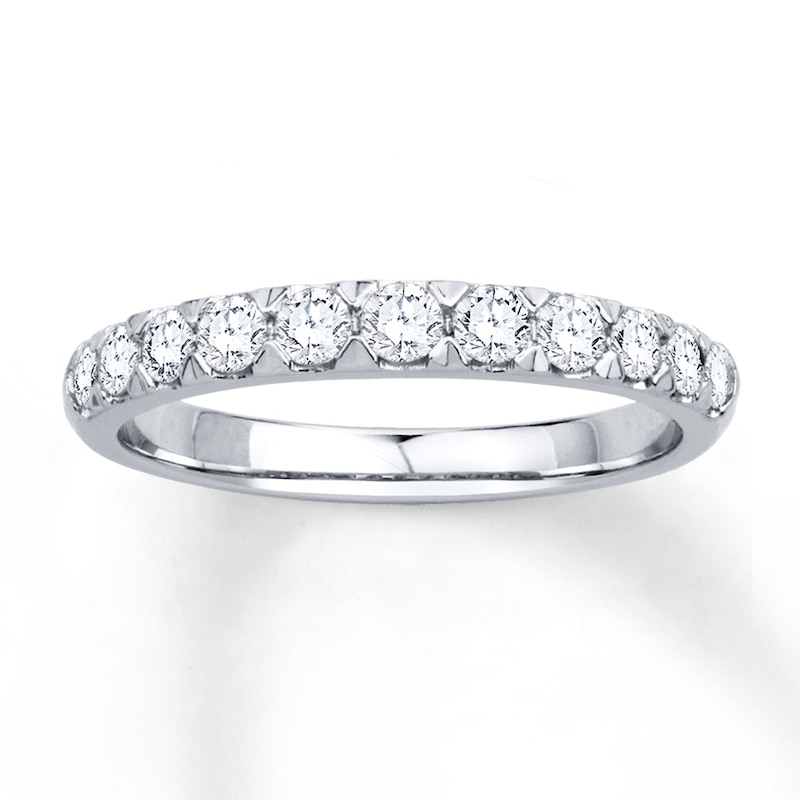 Main Image 1 of Previously Owned Diamond Anniversary Band 1/2 ct tw Round-cut 14K White Gold