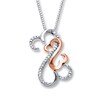 Thumbnail Image 1 of Previously Owned Necklace Sterling Silver & 10K Rose Gold 18"