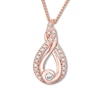 Thumbnail Image 1 of Previously Owned Diamond Necklace 1/5 ct tw 10K Rose Gold 19"