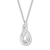 Thumbnail Image 4 of Previously Owned Diamond Necklace 1/2 ct tw 10K White Gold 19"