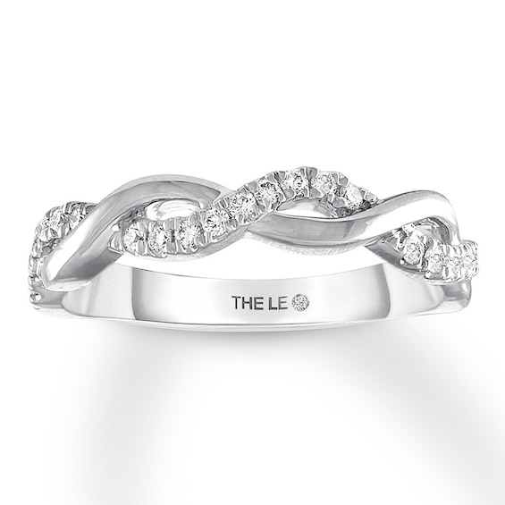 Previously Owned THE LEO Diamond Wedding Band 1/5 ct tw Round-cut 14K White Gold
