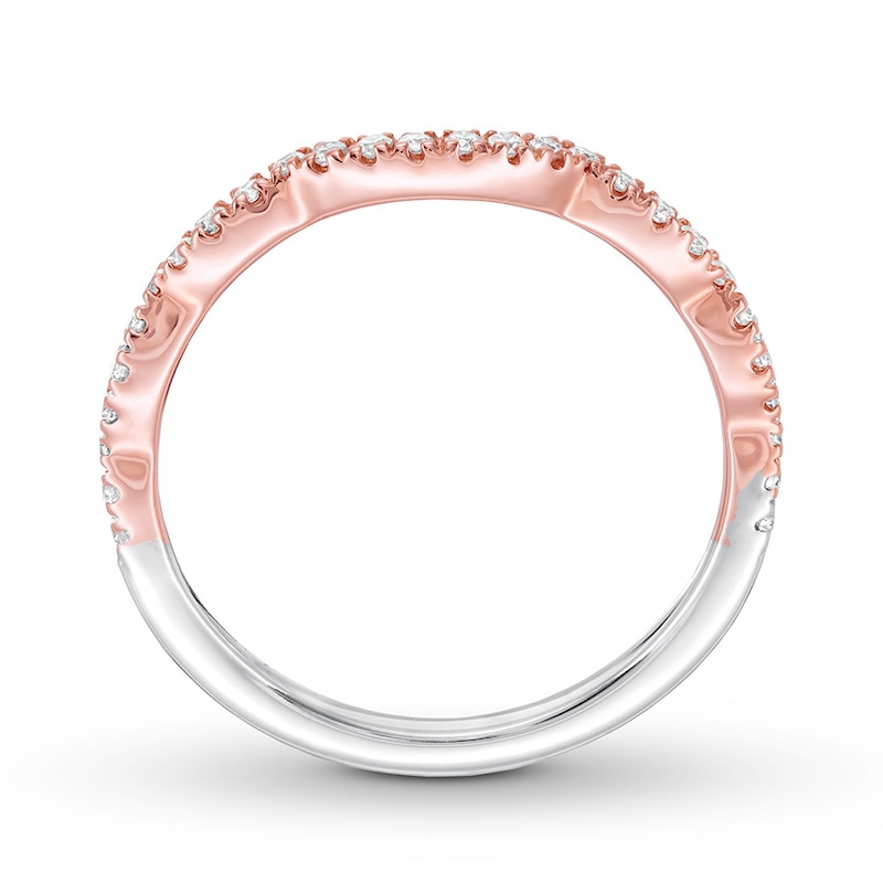 Main Image 2 of Previously Owned Neil Lane Diamond Wedding Band 1/6 ct tw Round-cut 14K Two-Tone Gold