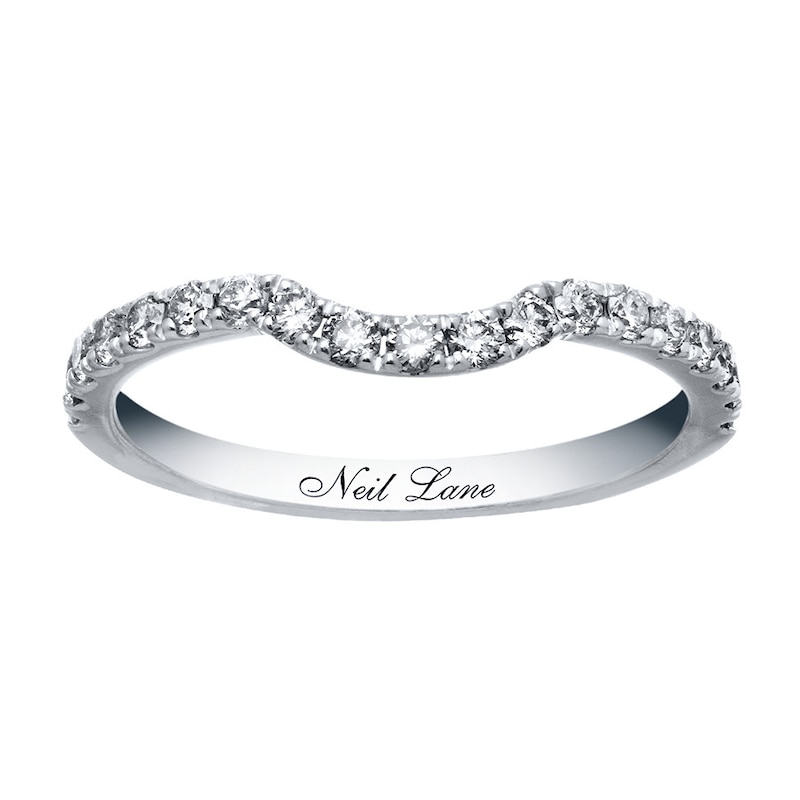 Main Image 1 of Previously Owned Neil Lane Diamond Wedding Band 3/8 ct tw Round-cut 14K White Gold