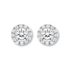 Thumbnail Image 2 of Previously Owned THE LEO Diamond Earrings 7/8 ct tw Round-cut 14K White Gold
