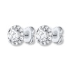 Thumbnail Image 3 of Previously Owned THE LEO Diamond Earrings 7/8 ct tw Round-cut 14K White Gold