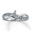Thumbnail Image 1 of Previously Owned Diamond Promise Ring 1/4 ct tw Princess-Cut 10K White Gold - Size 4.75