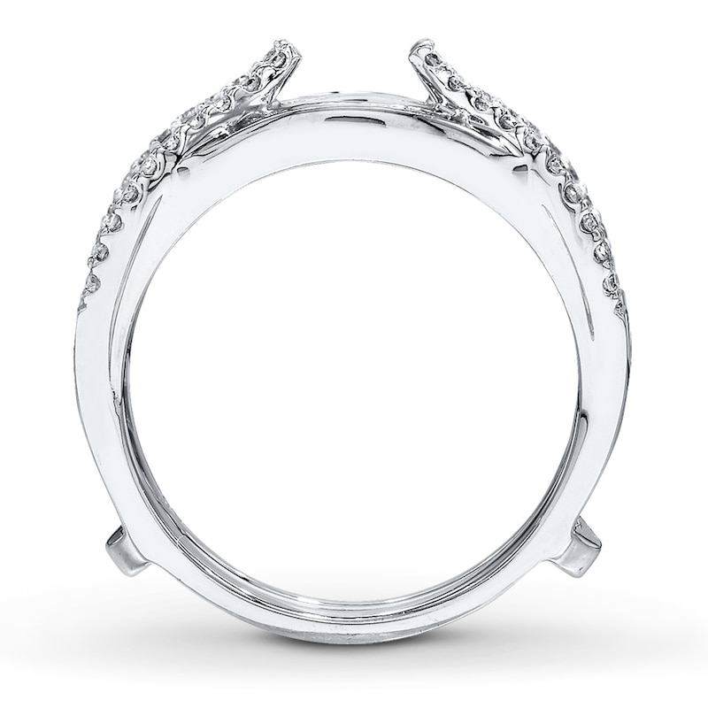 Main Image 2 of Previously Owned Diamond Enhancer Ring 3/4 ct tw Round-cut 14K White Gold - Size 9.25