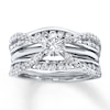 Thumbnail Image 4 of Previously Owned Diamond Enhancer Ring 3/4 ct tw Round-cut 14K White Gold - Size 9.25